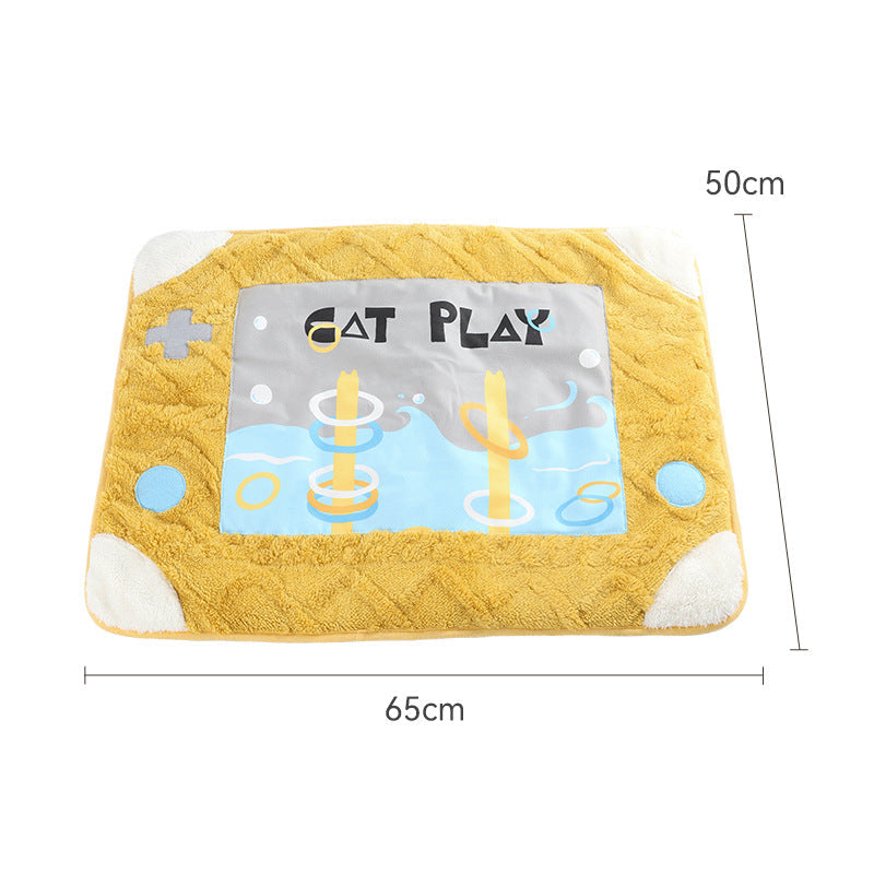 Artic Velvet Cat Nest Cave Bed With Pillow And Separate Sleeping Pad